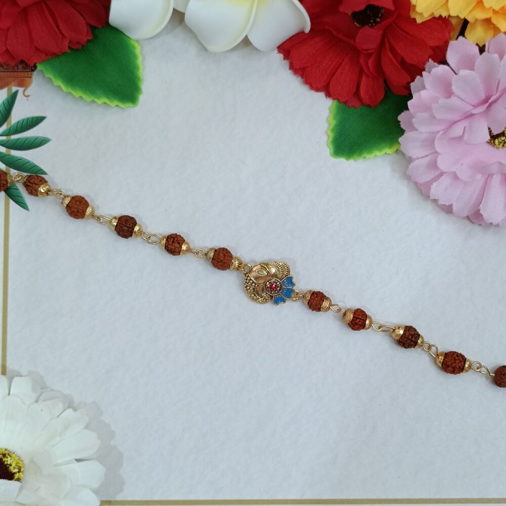 Divine Ganesha Rudraksha Rakhi